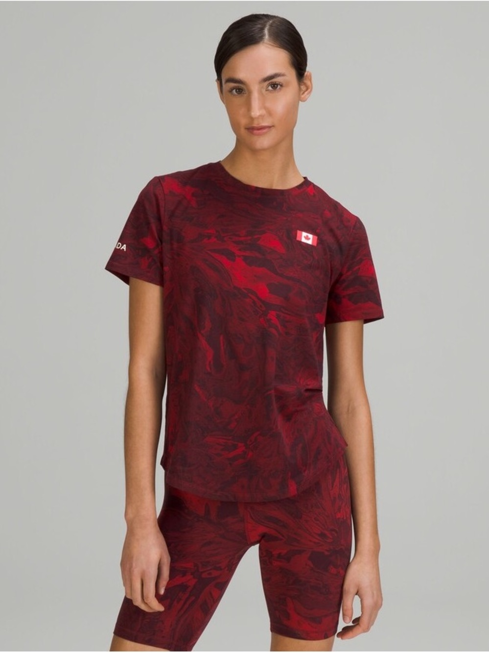 Bnwot Lululemon | 2 | Team Canada Love Crew T-Shirt In "Metamorphosis" Print